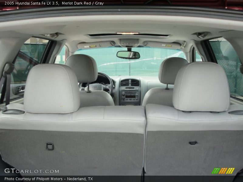 Merlot Dark Red / Gray 2005 Hyundai Santa Fe LX 3.5