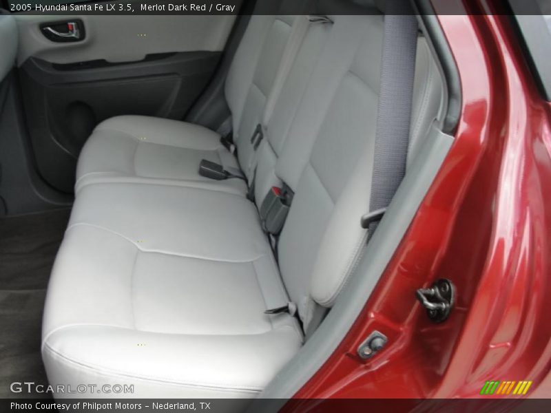 Merlot Dark Red / Gray 2005 Hyundai Santa Fe LX 3.5
