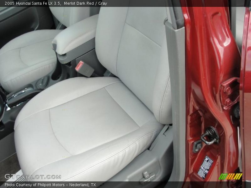 Merlot Dark Red / Gray 2005 Hyundai Santa Fe LX 3.5