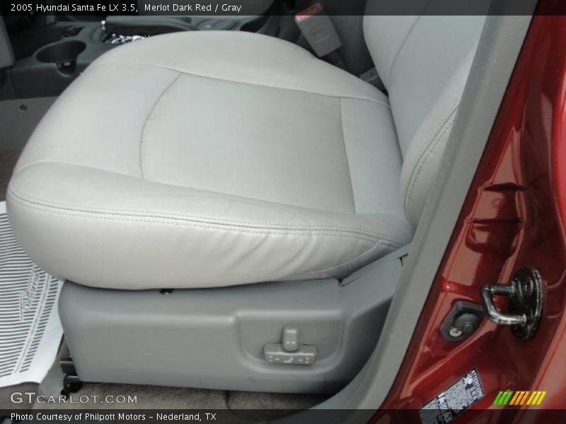 Merlot Dark Red / Gray 2005 Hyundai Santa Fe LX 3.5