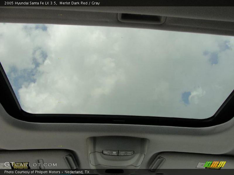 Merlot Dark Red / Gray 2005 Hyundai Santa Fe LX 3.5