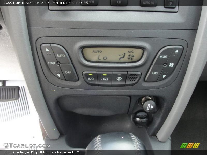 Merlot Dark Red / Gray 2005 Hyundai Santa Fe LX 3.5