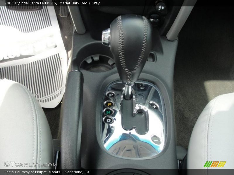 Merlot Dark Red / Gray 2005 Hyundai Santa Fe LX 3.5