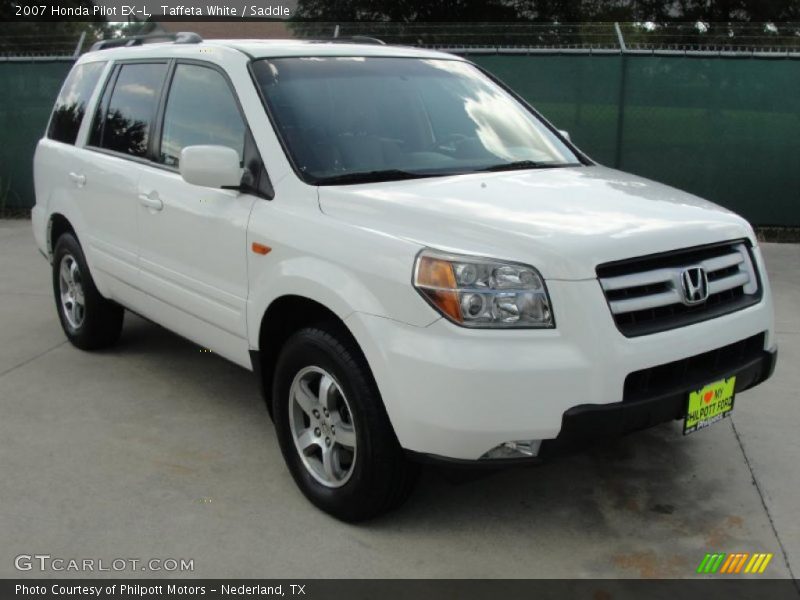 Taffeta White / Saddle 2007 Honda Pilot EX-L