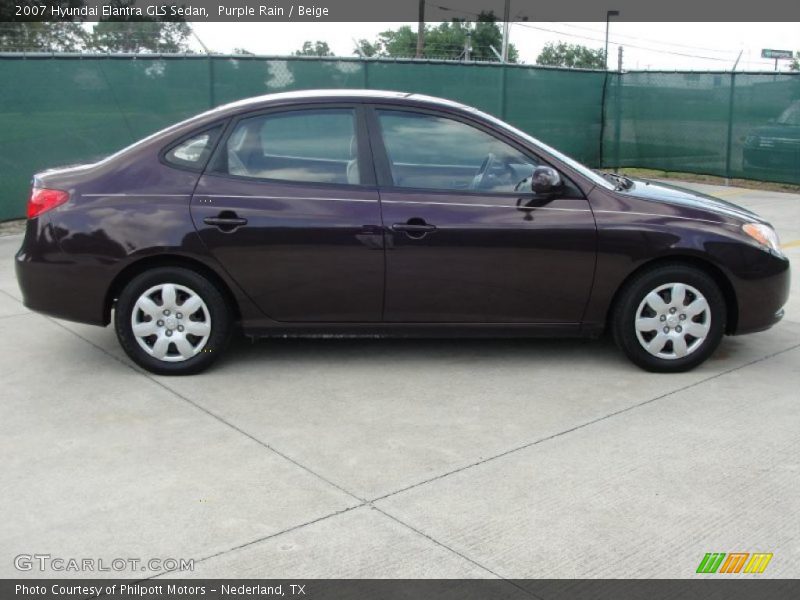 Purple Rain / Beige 2007 Hyundai Elantra GLS Sedan