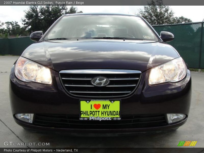 Purple Rain / Beige 2007 Hyundai Elantra GLS Sedan