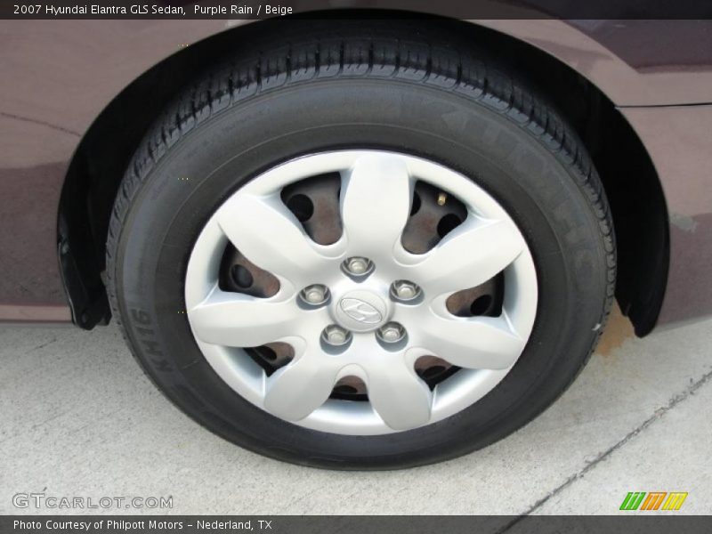 Purple Rain / Beige 2007 Hyundai Elantra GLS Sedan