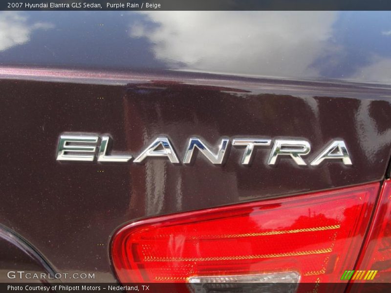 Purple Rain / Beige 2007 Hyundai Elantra GLS Sedan