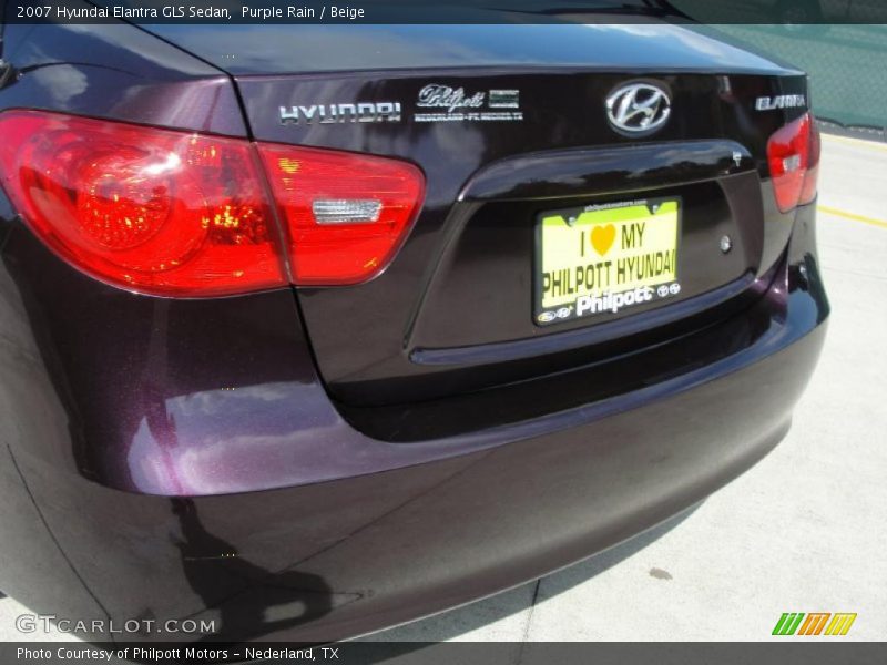 Purple Rain / Beige 2007 Hyundai Elantra GLS Sedan