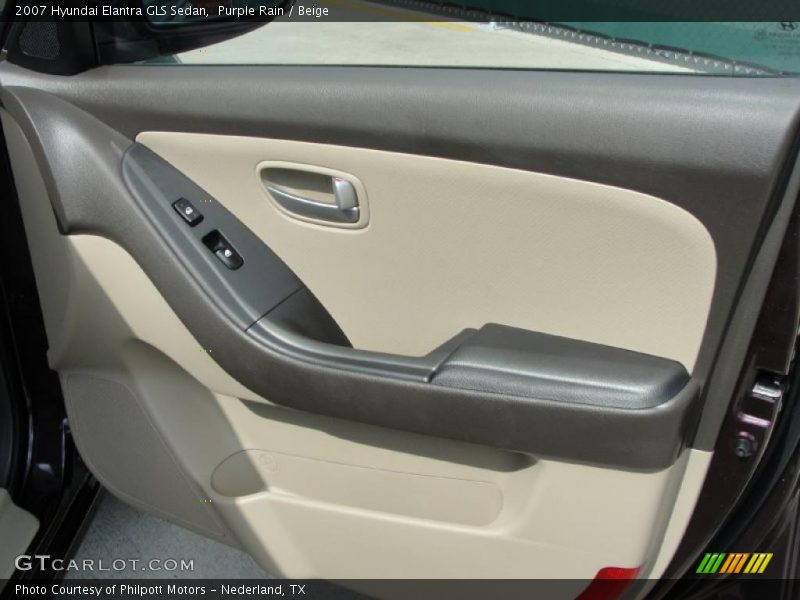 Purple Rain / Beige 2007 Hyundai Elantra GLS Sedan