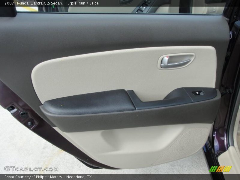 Purple Rain / Beige 2007 Hyundai Elantra GLS Sedan