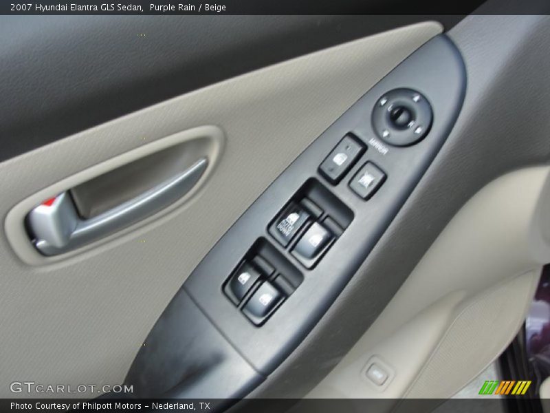 Purple Rain / Beige 2007 Hyundai Elantra GLS Sedan
