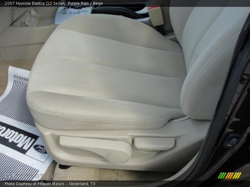 Purple Rain / Beige 2007 Hyundai Elantra GLS Sedan