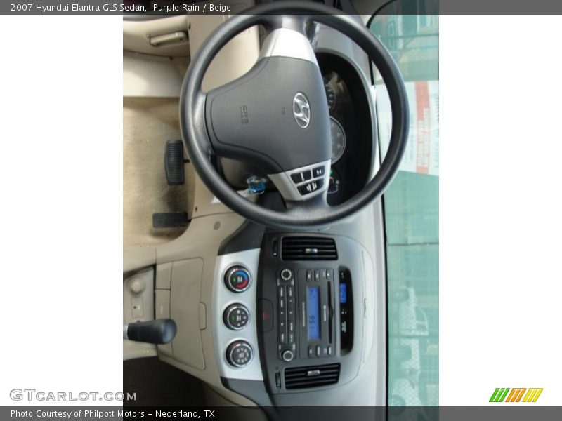 Purple Rain / Beige 2007 Hyundai Elantra GLS Sedan