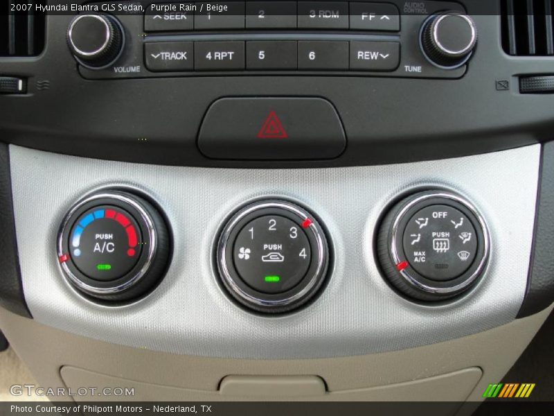 Purple Rain / Beige 2007 Hyundai Elantra GLS Sedan