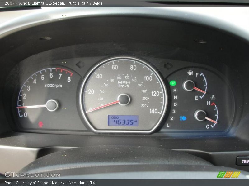 Purple Rain / Beige 2007 Hyundai Elantra GLS Sedan