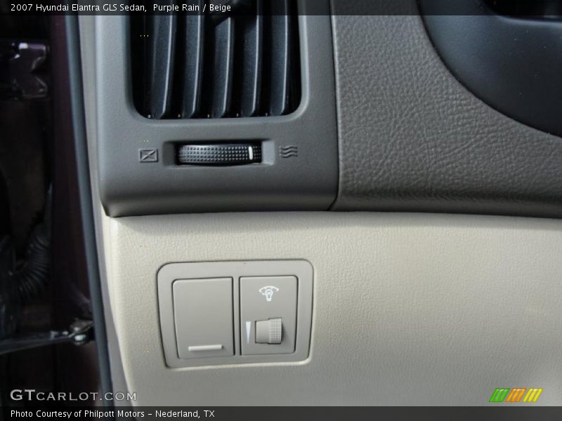 Purple Rain / Beige 2007 Hyundai Elantra GLS Sedan