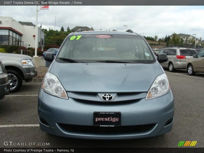 Blue Mirage Metallic / Stone 2007 Toyota Sienna CE