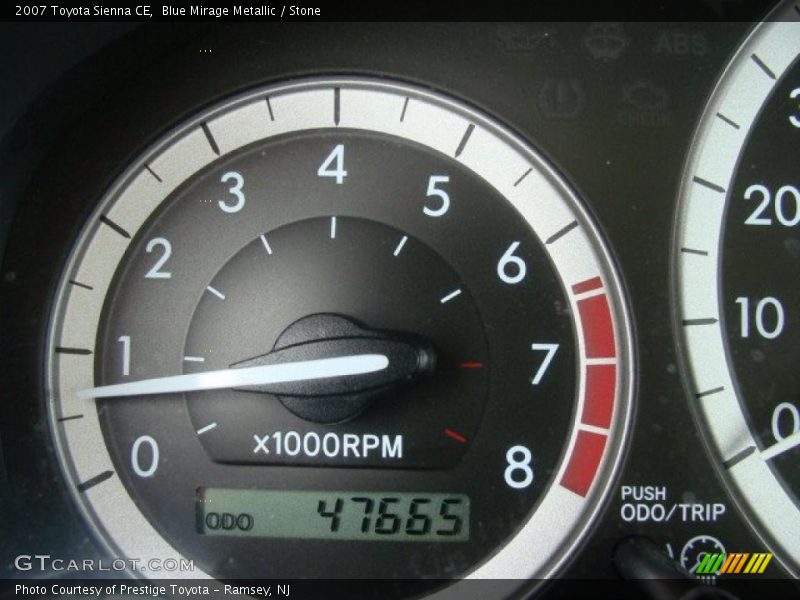 Blue Mirage Metallic / Stone 2007 Toyota Sienna CE