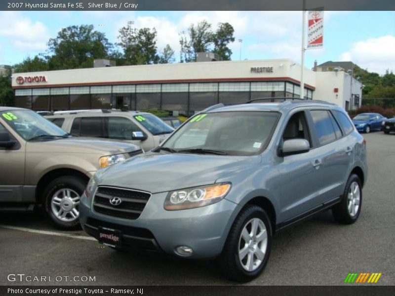 Silver Blue / Gray 2007 Hyundai Santa Fe SE