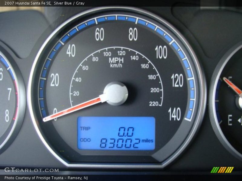 Silver Blue / Gray 2007 Hyundai Santa Fe SE