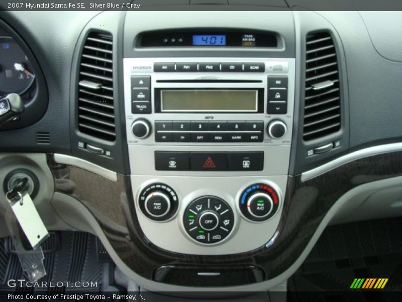Silver Blue / Gray 2007 Hyundai Santa Fe SE