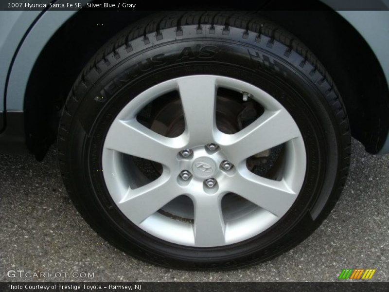 Silver Blue / Gray 2007 Hyundai Santa Fe SE