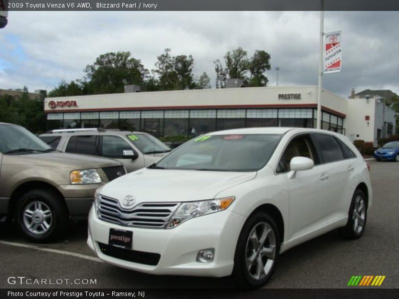 Blizzard Pearl / Ivory 2009 Toyota Venza V6 AWD