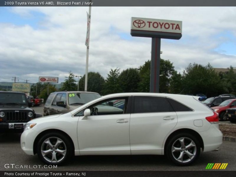 Blizzard Pearl / Ivory 2009 Toyota Venza V6 AWD