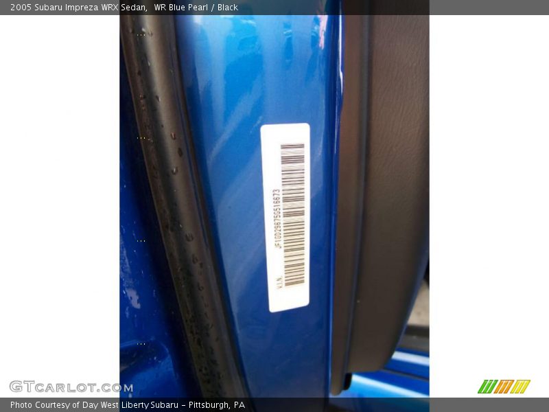 WR Blue Pearl / Black 2005 Subaru Impreza WRX Sedan