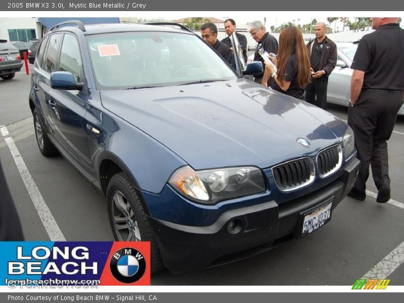 Mystic Blue Metallic / Grey 2005 BMW X3 3.0i