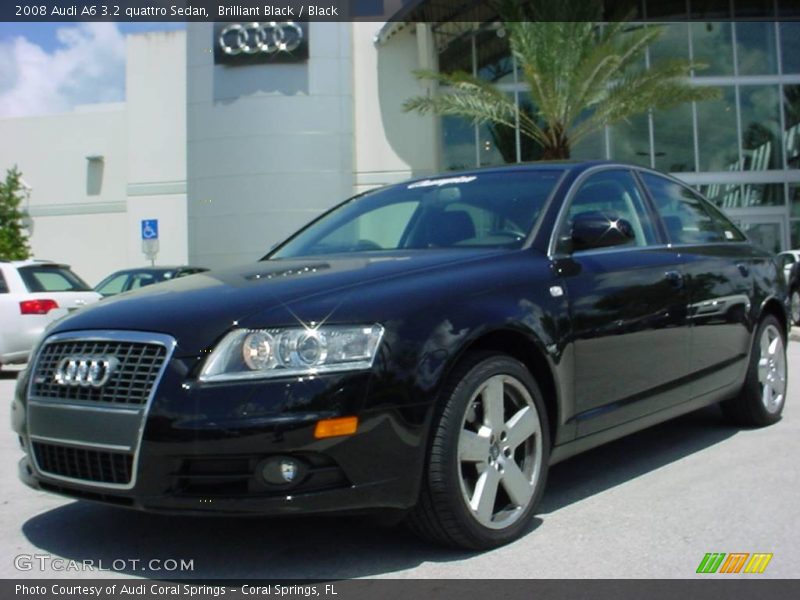 Brilliant Black / Black 2008 Audi A6 3.2 quattro Sedan