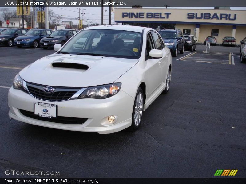 Satin White Pearl / Carbon Black 2008 Subaru Impreza WRX Sedan