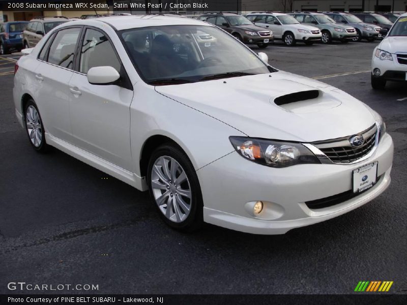 Satin White Pearl / Carbon Black 2008 Subaru Impreza WRX Sedan