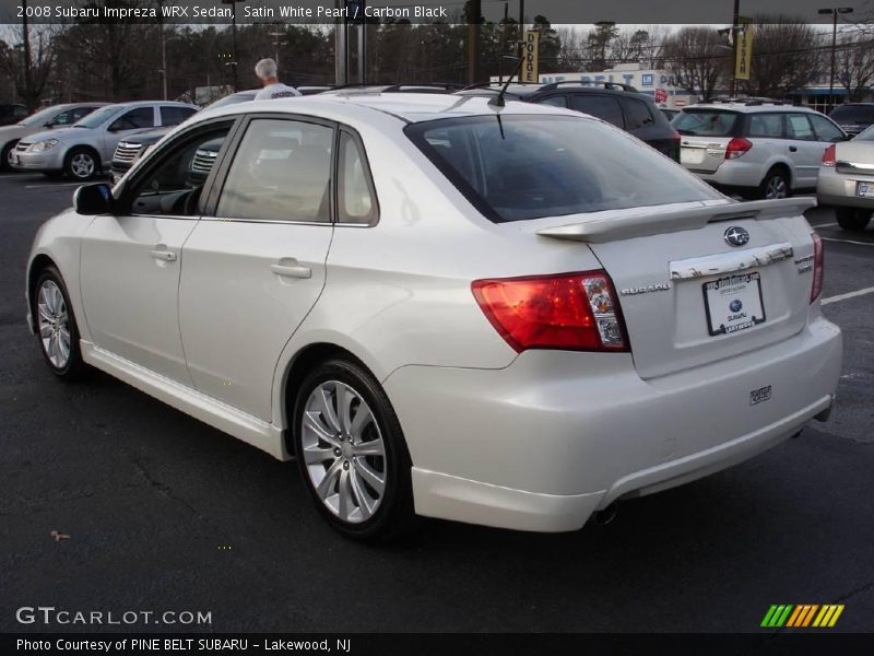 Satin White Pearl / Carbon Black 2008 Subaru Impreza WRX Sedan