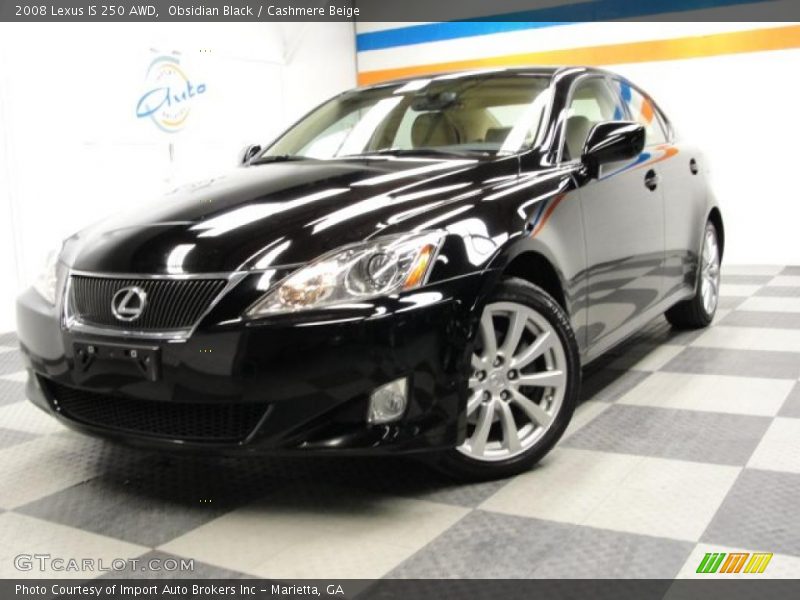 Obsidian Black / Cashmere Beige 2008 Lexus IS 250 AWD