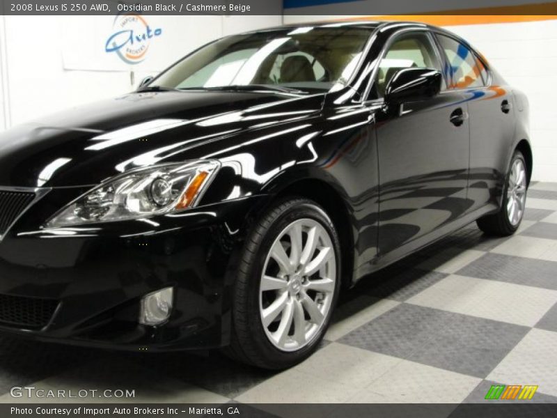 Obsidian Black / Cashmere Beige 2008 Lexus IS 250 AWD