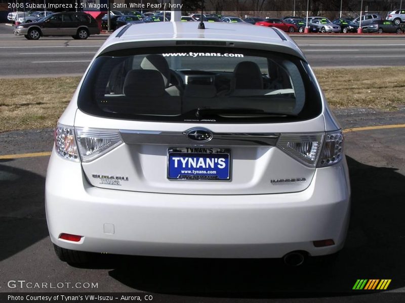 Satin White Pearl / Ivory 2008 Subaru Impreza 2.5i Wagon