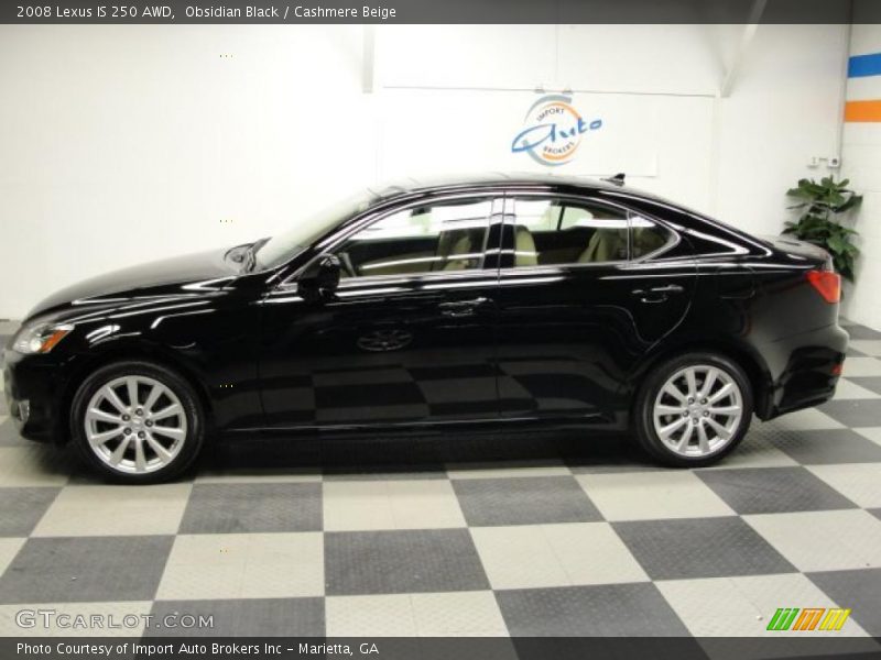 Obsidian Black / Cashmere Beige 2008 Lexus IS 250 AWD