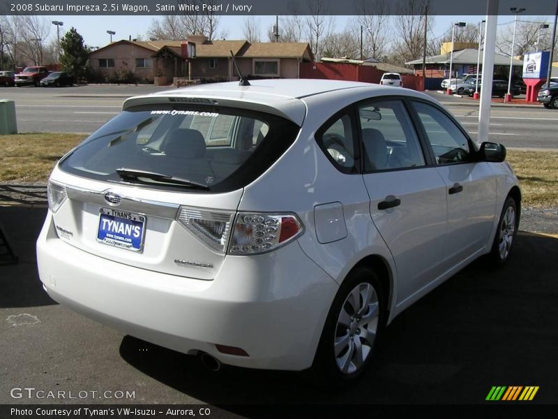 Satin White Pearl / Ivory 2008 Subaru Impreza 2.5i Wagon