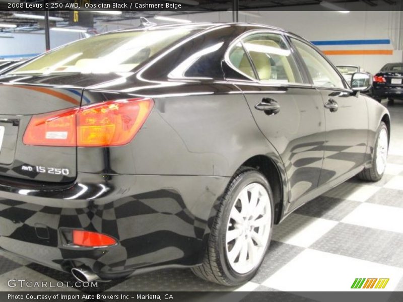 Obsidian Black / Cashmere Beige 2008 Lexus IS 250 AWD