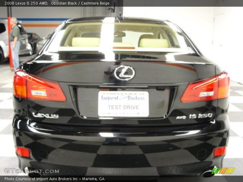 Obsidian Black / Cashmere Beige 2008 Lexus IS 250 AWD