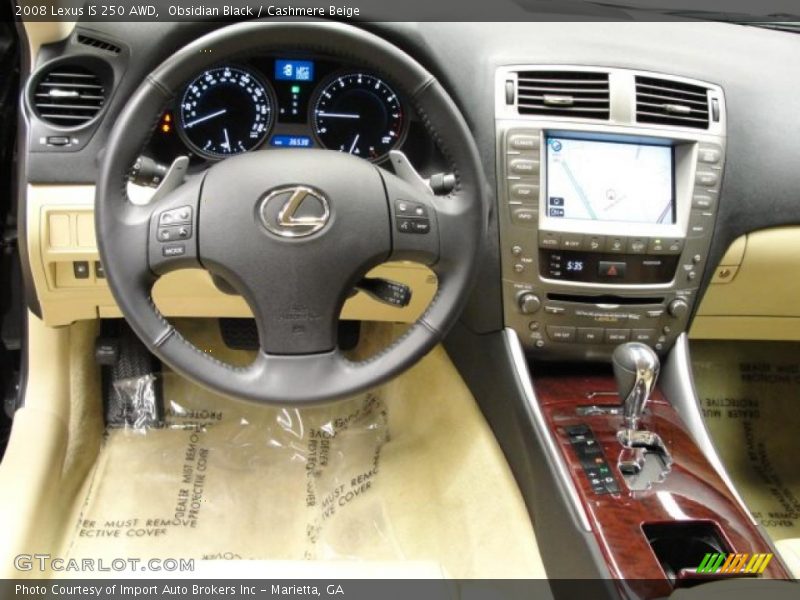 Obsidian Black / Cashmere Beige 2008 Lexus IS 250 AWD