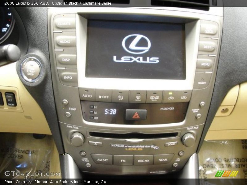 Obsidian Black / Cashmere Beige 2008 Lexus IS 250 AWD