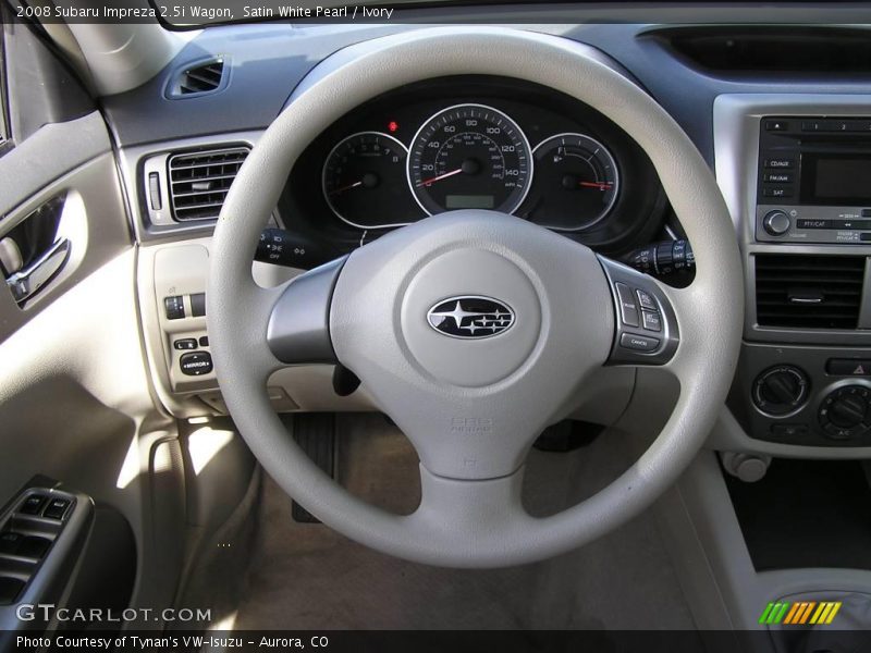 Satin White Pearl / Ivory 2008 Subaru Impreza 2.5i Wagon