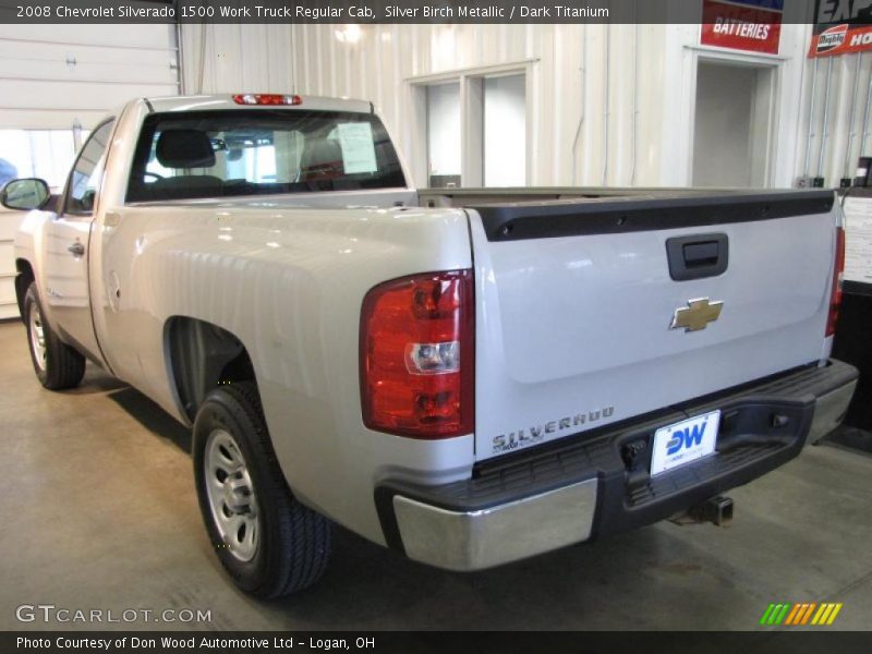 Silver Birch Metallic / Dark Titanium 2008 Chevrolet Silverado 1500 Work Truck Regular Cab