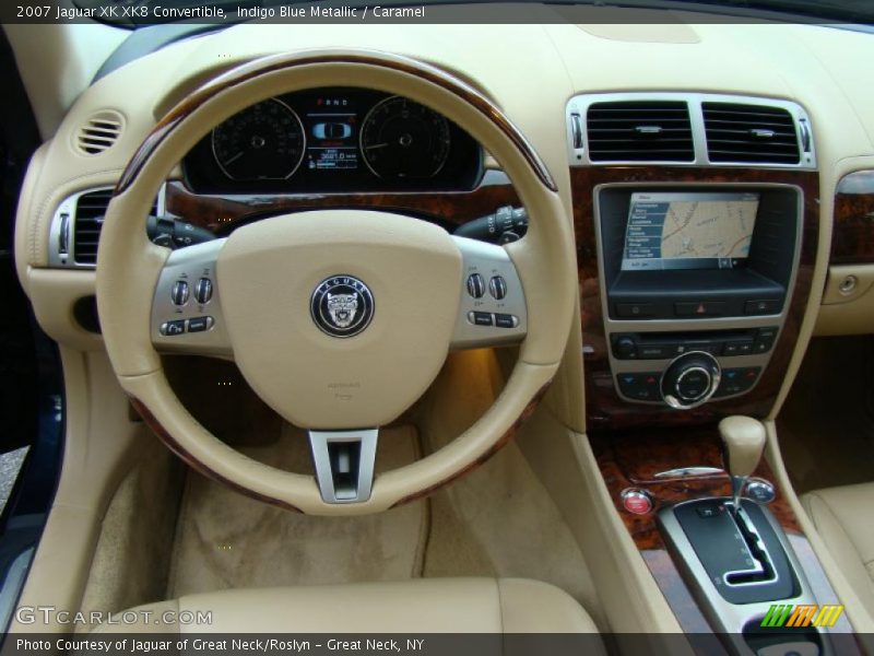 Indigo Blue Metallic / Caramel 2007 Jaguar XK XK8 Convertible