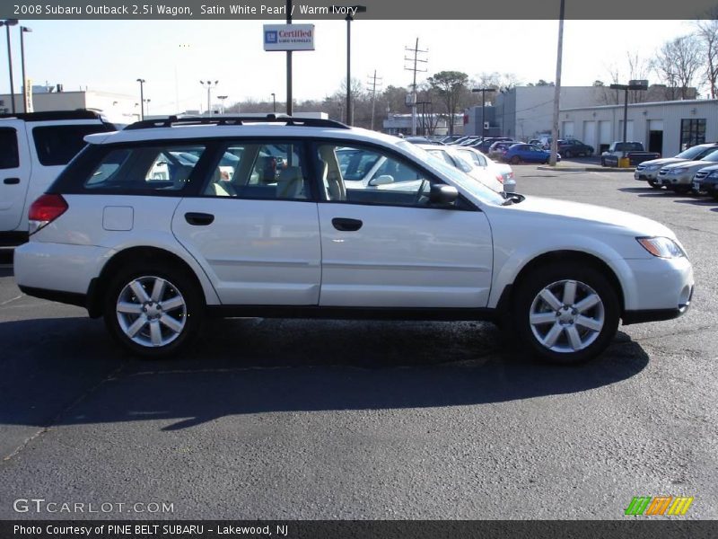 Satin White Pearl / Warm Ivory 2008 Subaru Outback 2.5i Wagon