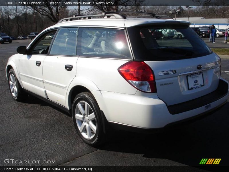 Satin White Pearl / Warm Ivory 2008 Subaru Outback 2.5i Wagon