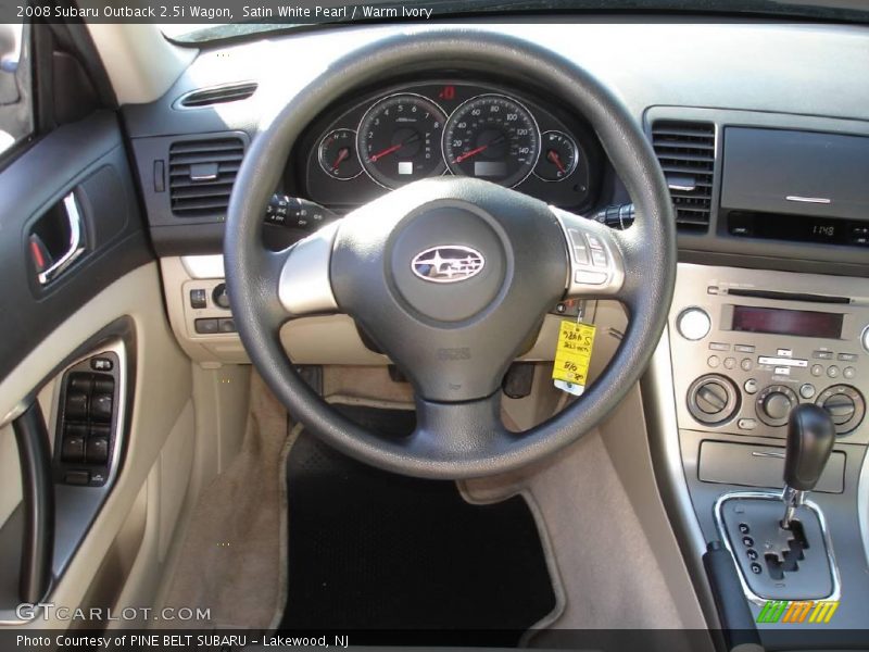 Satin White Pearl / Warm Ivory 2008 Subaru Outback 2.5i Wagon